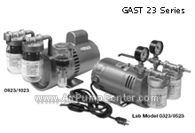 Gast , oilless ,0211 series , 23 Series , gast rotary vane pump , gast vacuum pump , ปั้มสุญญากาศ , ปั้มสุญญากาศโรตารี่เวน, ปั๊มสุญญากาศ, ปั๊มสุญญากาศแบบโรตารีเวน